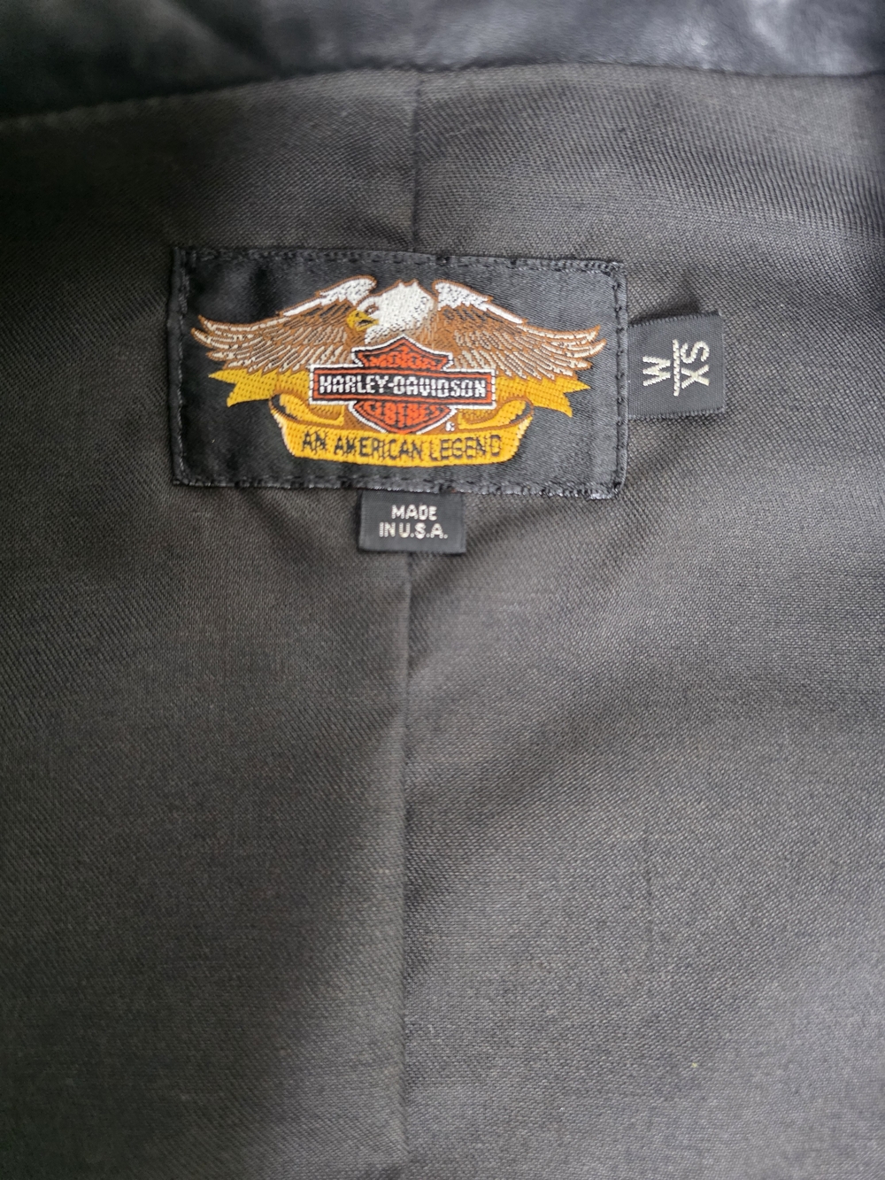 Vintage Harley-Davidson Black Leather Button-Front Vest - Picture 7 of 16